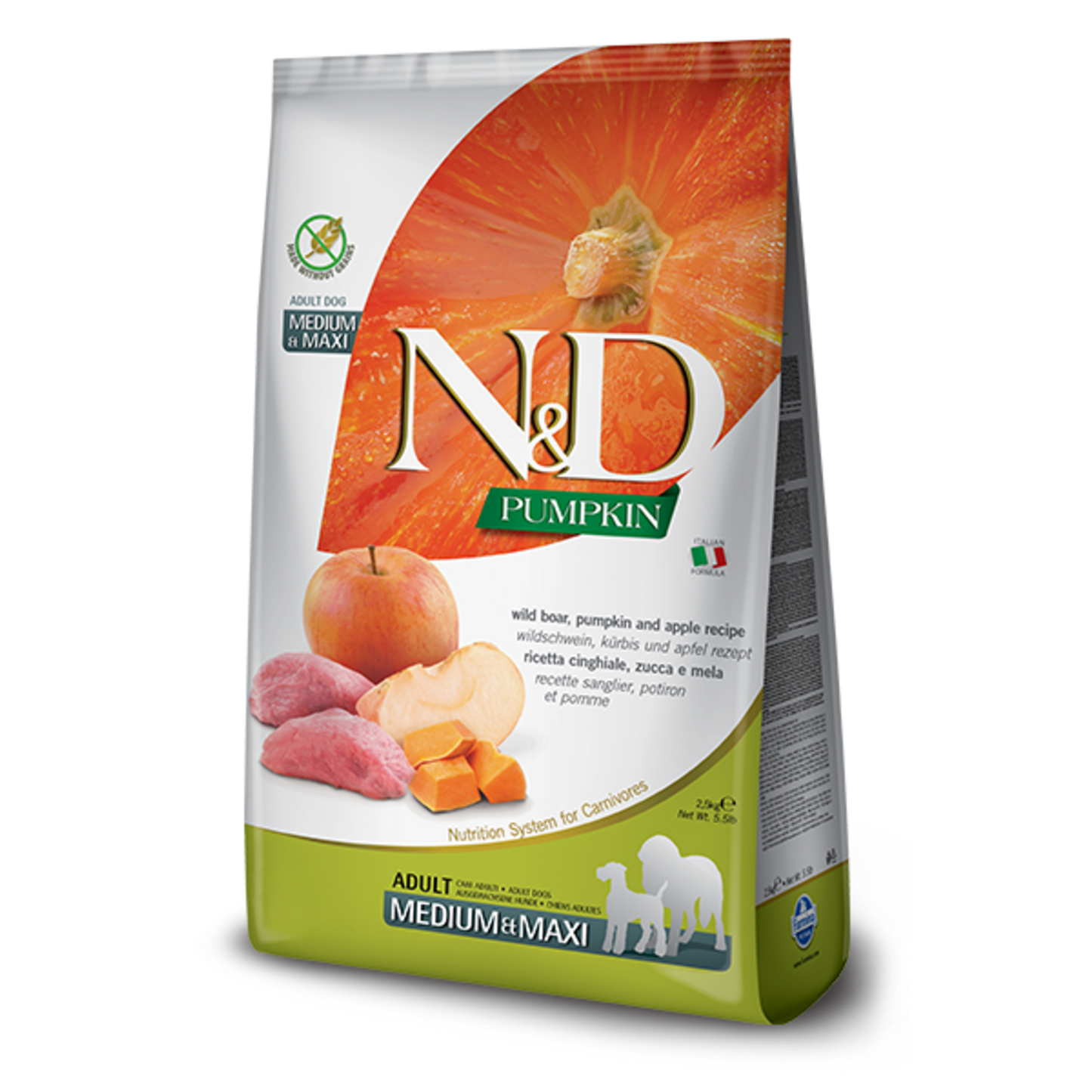 N&D Pumpkin w/Boar 26.5lb Adult Med&Maxi adult Dog