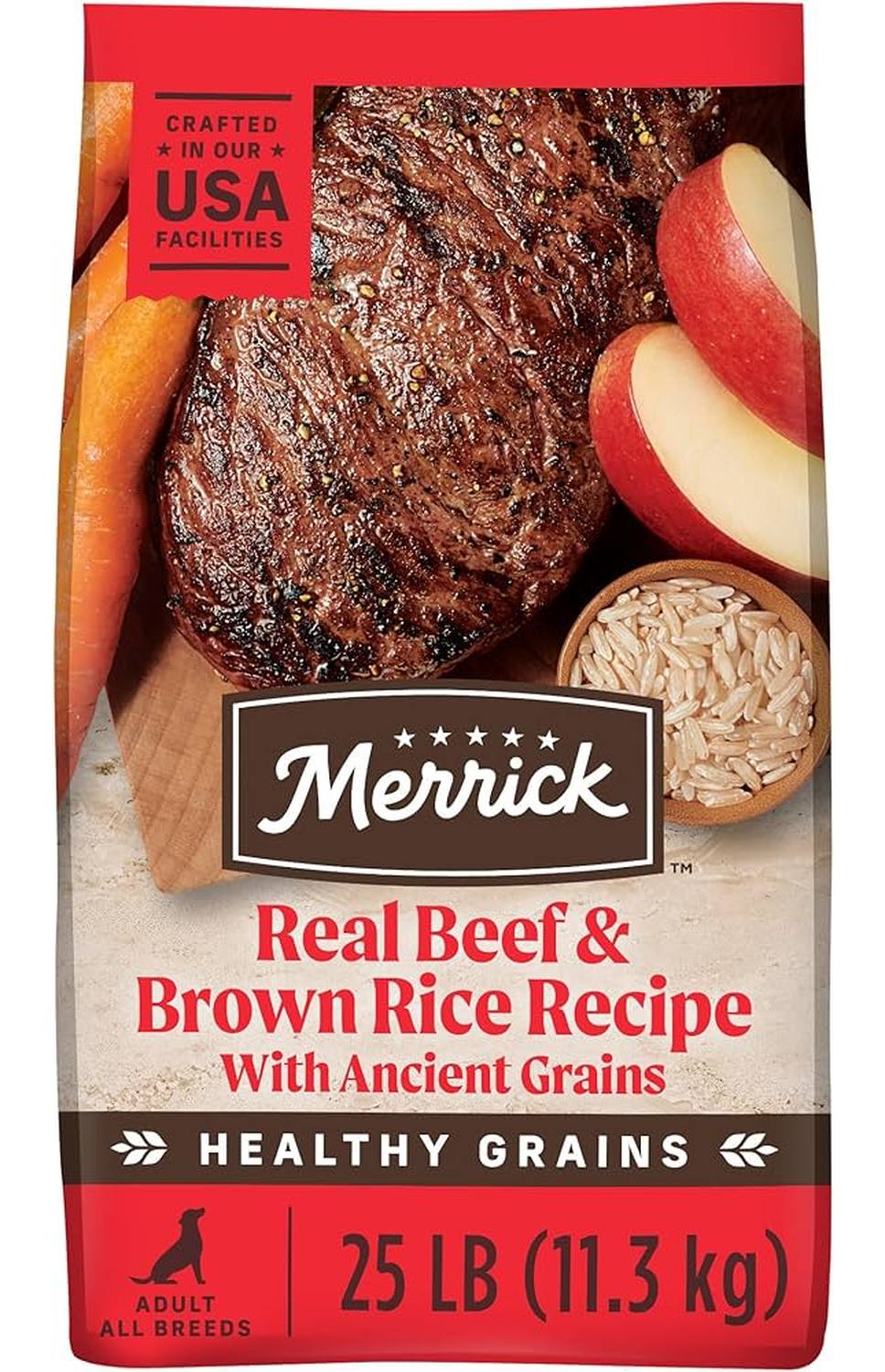 MERRICK BEEF/BROWN RICE DOG 25#