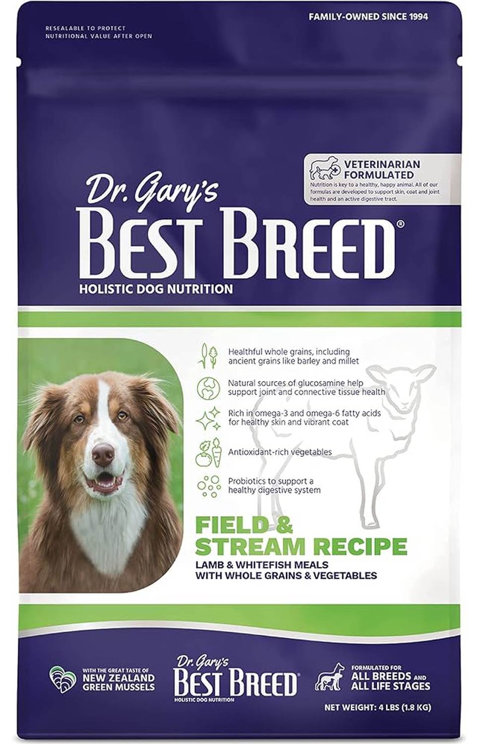 BEST BREED FIELD&STREAM DOG FOOD 4LB.