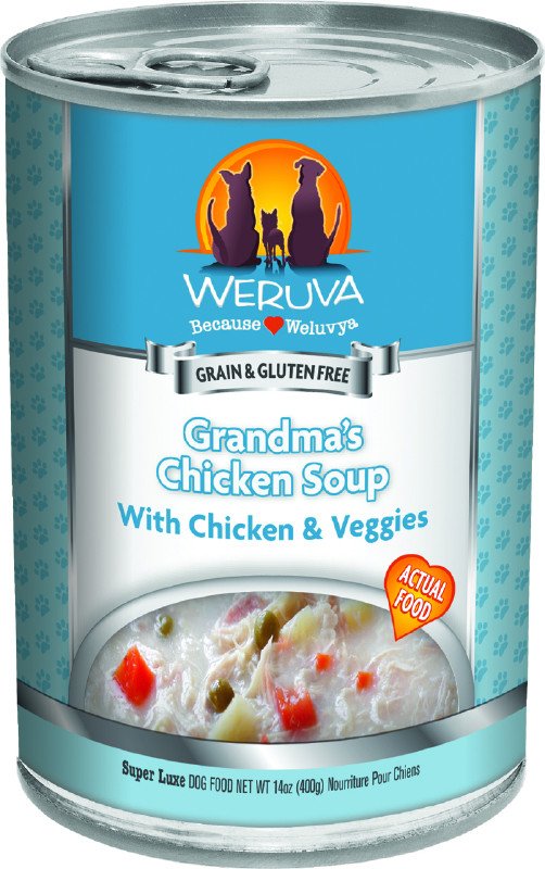 Weruva 14 oz Dog Can Grandmas Chicken Soup GF