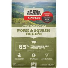 ACANA 4.5 LB DOG DRY SINGLES PORK & SQUASH GF EA