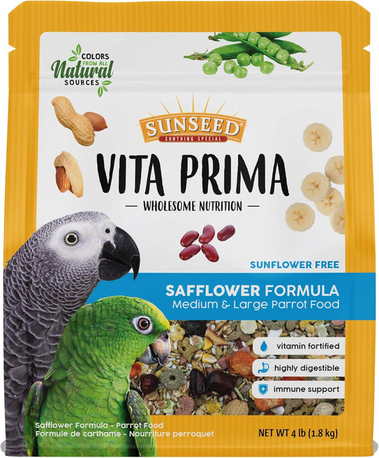 VITA PRIMA SAFFLOWER MD & LG PARROT FOOD 4#