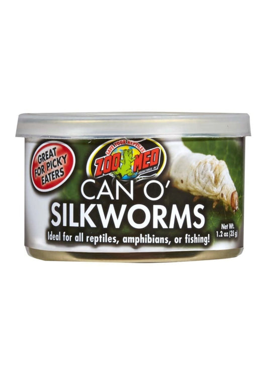 ZooMed Food Can O' Silkworms 1.2 oz