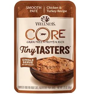 WELLNESS 1.75 OZ CAT CORE TINY TASTERS CHIC & TURK