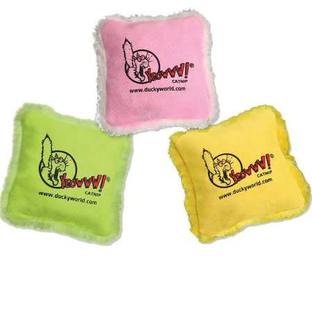 YEOWWW! CAT CATNIP PILLOW PINK