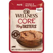 WELLNESS 1.75 OZ CAT CORE TINY TASTERS CHIC & BEEF