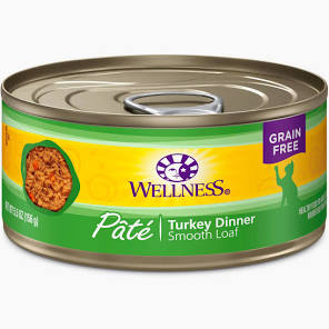 WELLNESS 5.5 OZ CAT CAN TURKEY PATE GF 24/CS