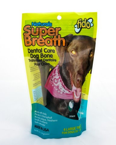 Fido 4 pk Dog lg Super Breath Bones EA