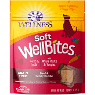 Wellness 6 oz Dog Well Bites  Beef & Turkey Soft Treat GF