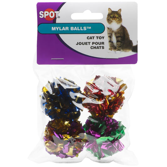 MYLAR BALLS 4PK CAT TOY